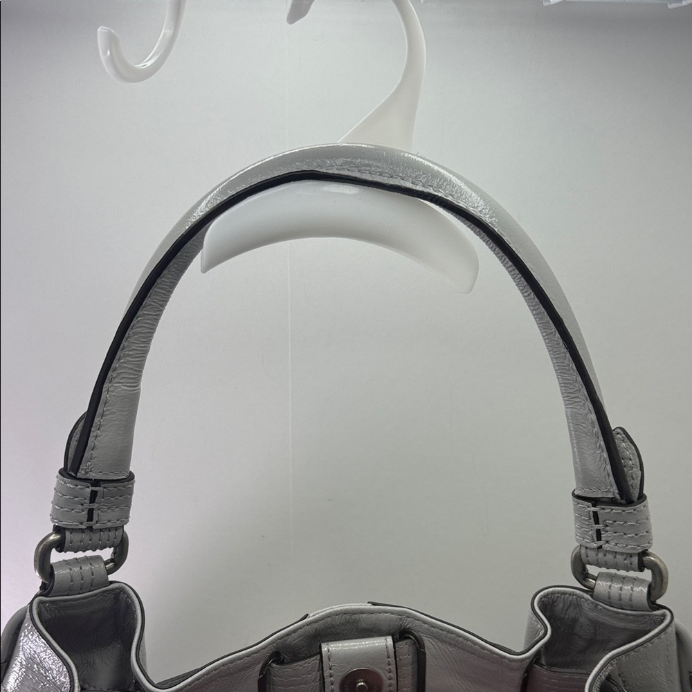 Juicy Couture Light Gray Patent Leather Shoulder Bag - Picture 10 of 15
